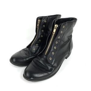 Black Hipster BOHO Combat Boots